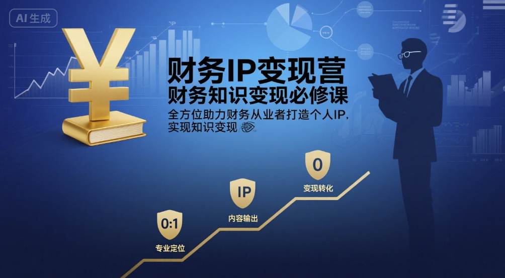 财务IP变现营，财务知识变现必修课，全方位助力财务从业者打造个人IP，实现知识变现-菜菜网创