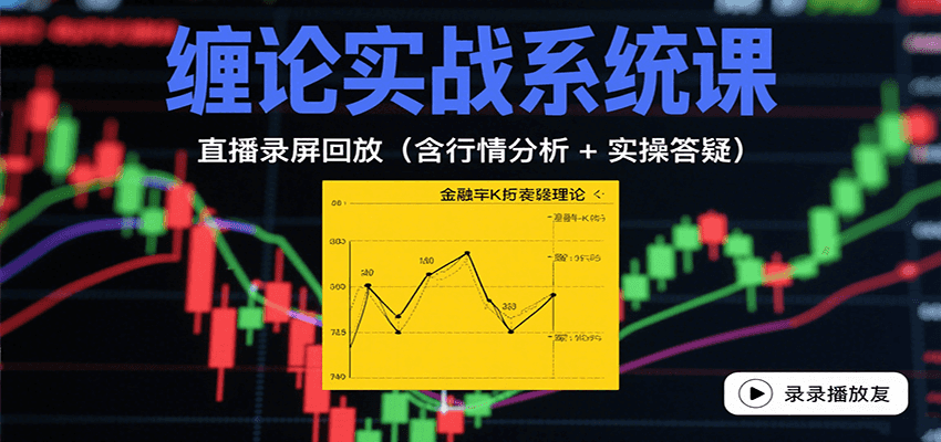 缠论实战系统课：直播录屏回放（含行情分析 + 实操答疑（更新8月）-菜菜网创