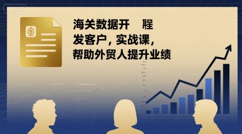 海关数据开发客户实战课，帮助外贸人提升业绩-菜菜网创