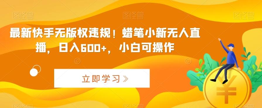 最新快手无版权违规！蜡笔小新无人直播，日入600+，小白可操作【揭秘】-菜菜网创