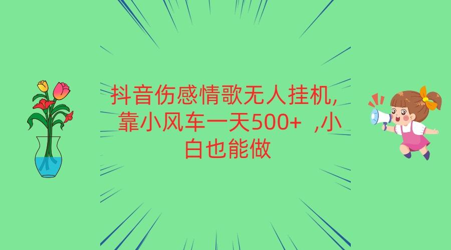 抖音伤感情歌无人挂机 靠小风车一天500+ 小白也能做-菜菜网创