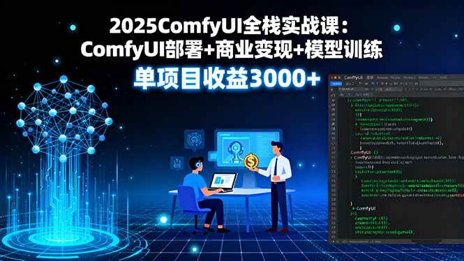 （16013期）2025ComfyUI全栈实战课：ComfyUI部署+商业变现+模型训练，单项目收益3000+-菜菜网创