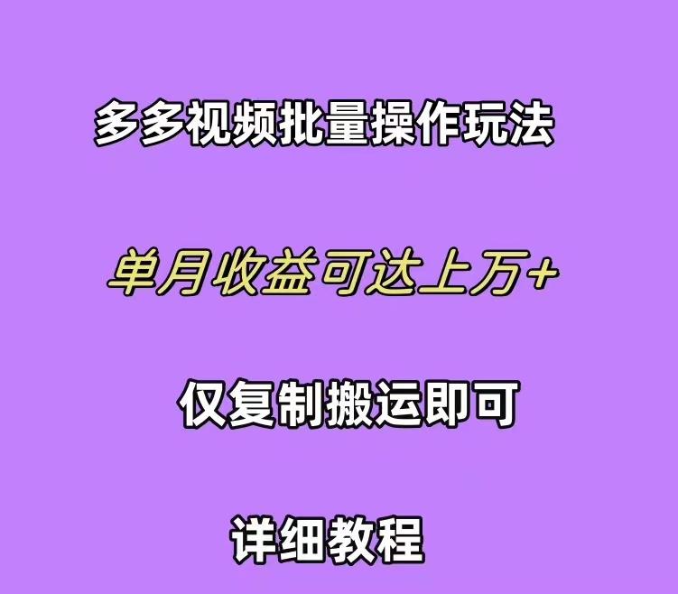 (10029期)拼多多视频带货快速过爆款选品教程 每天轻轻松松赚取三位数佣金 小白必…-菜菜网创