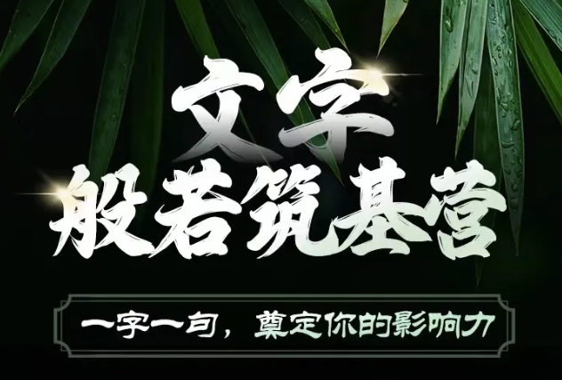 文字般若筑基营，用文字打造自己的影响力，写好文案 写出影响力 写出吸金力-菜菜网创