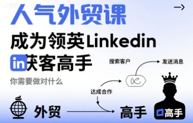 人气外贸课-成为领英Linkedin获客高手，你需要做对什么-菜菜网创