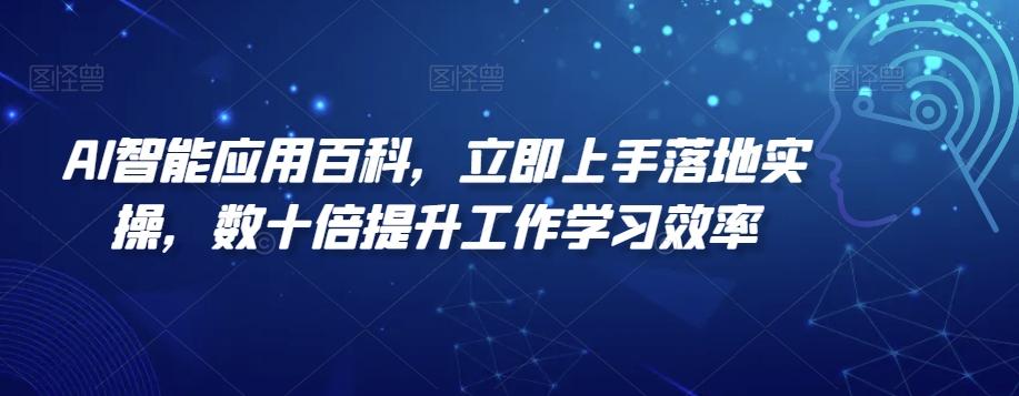 AI智能应用百科，​立即上手落地实操，数十倍提升工作学习效率-菜菜网创
