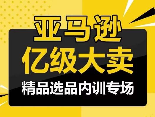 亚马逊亿级大卖-精品选品内训专场，亿级卖家分享选品成功之道-菜菜网创