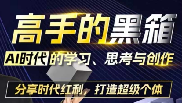 高手的黑箱：AI时代学习、思考与创作-分红时代红利，打造超级个体-菜菜网创