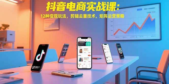 （15478期）抖音电商实战课：12种变现玩法，剪辑去重技术，矩阵运营策略-菜菜网创