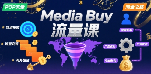 Media Buy之POP流量课，带你开启海外Media Buy淘金之路-菜菜网创
