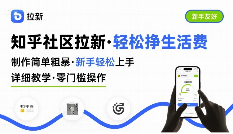 知乎社区拉新，制作简单粗暴，新手轻松上手，详细教学，轻松挣取生活费-菜菜网创
