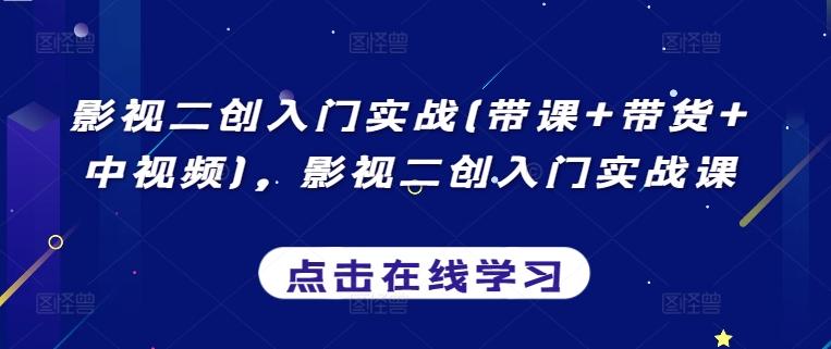 影视二创入门实战(带课+带货+中视频)，影视二创入门实战课-菜菜网创