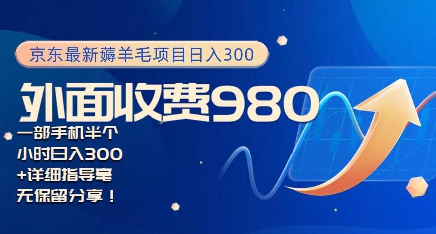 京东最新薅羊毛项目小白怎么做到日入300+一部手机半小时搞定-菜菜网创