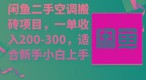 (9539期)闲鱼二手空调搬砖项目，一单收入200-300，适合新手小白上手-菜菜网创