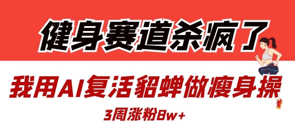 健身赛道杀疯了？我用AI复活貂蝉做瘦身操，3周涨粉8W-菜菜网创