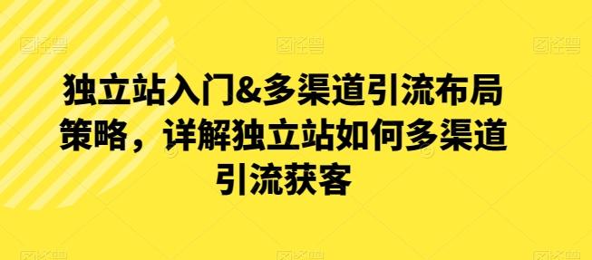独立站入门&多渠道引流布局策略，详解独立站如何多渠道引流获客-菜菜网创