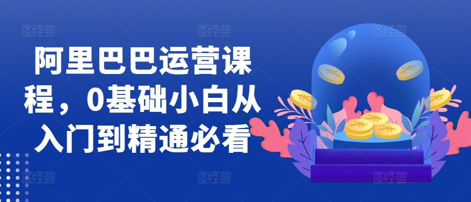 阿里巴巴运营课程，0基础小白从入门到精通必看-菜菜网创