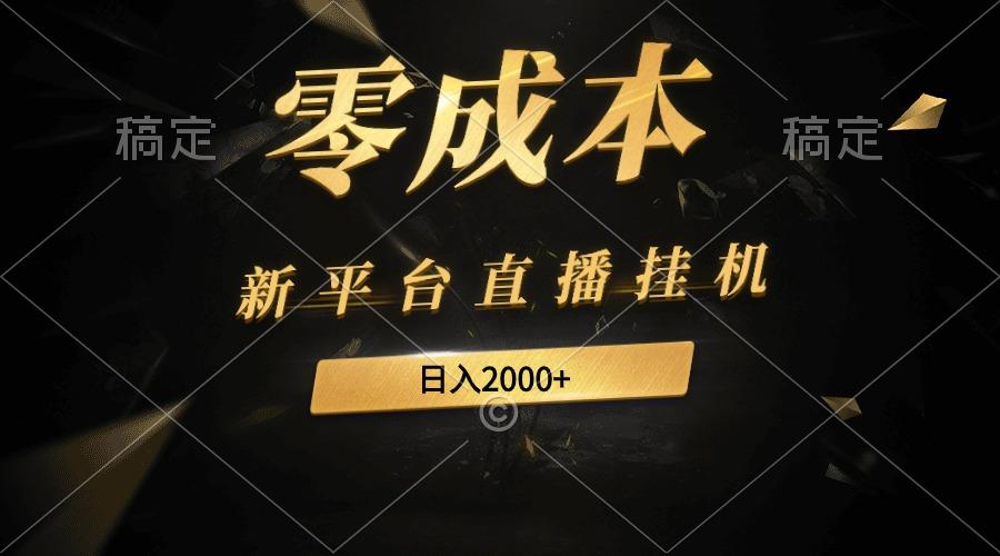 (9841期)新平台直播挂机最新玩法，0成本，不违规，日入2000+-菜菜网创
