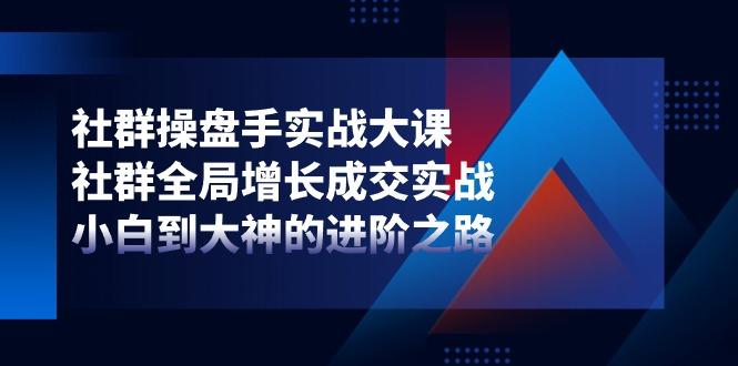 社群-操盘手实战大课：社群 全局增长成交实战，小白到大神的进阶之路-菜菜网创