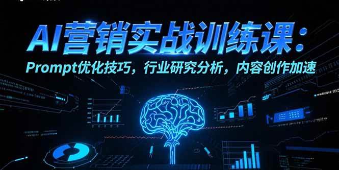 （15465期）AI营销实战训练课：Prompt优化技巧，行业研究分析，内容创作加速-菜菜网创