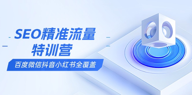 SEO精准流量特训营，百度微信抖音小红书全覆盖，带你搞懂搜索优化核心技巧-菜菜网创