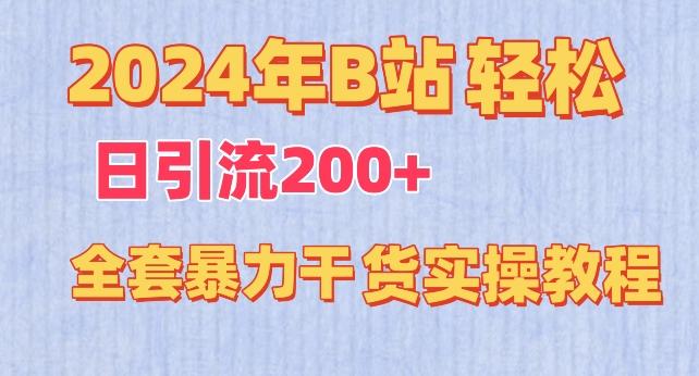 2024年B站轻松日引流200+的全套暴力干货实操教程【揭秘】-菜菜网创