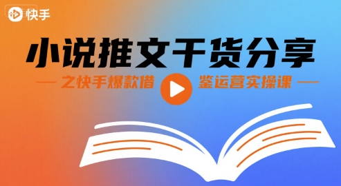 小说推文干货分享之快手爆款借鉴运营实操课-菜菜网创