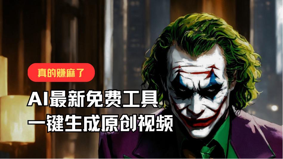 最新免费AI工具，一键生成原创视频，佛系搬运，轻松月入10000+！-菜菜网创