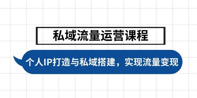 私域流量运营课程，个人IP打造与私域搭建，助力学员实现流量变现-菜菜网创