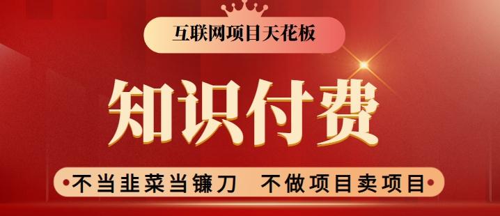 2024互联网项目天花板，新手小白也可以通过知识付费月入10W，实现财富自由【揭秘】-菜菜网创