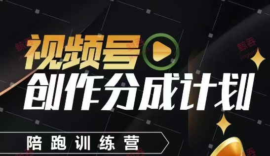 视频号创作分成计划陪跑训练营，手把手教会你如何制作视频，细水长流型项目-菜菜网创