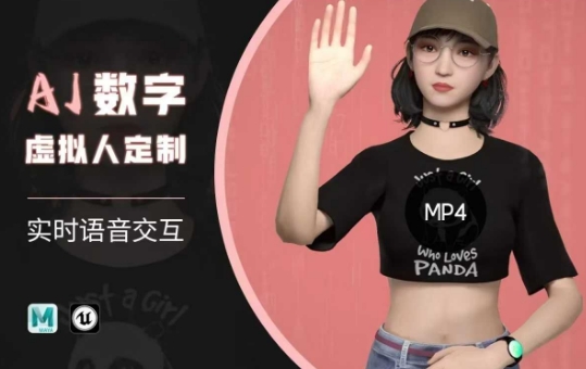 Ai数字人虚拟(智能体)实时语音交互特训营，​自行定制超写实角色AI数字人交互技术-菜菜网创