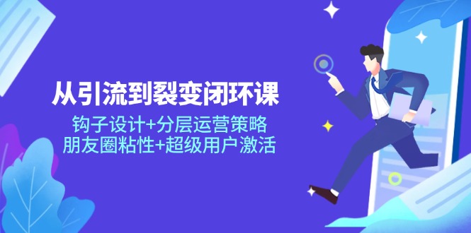 从引流到裂变闭环课：钩子设计+分层运营策略，朋友圈粘性+超级用户激活-菜菜网创