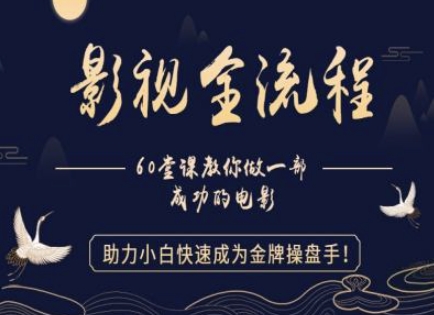 【影视全流程】教你做一部成功的电影，助力小白快速成为金牌操盘手-菜菜网创