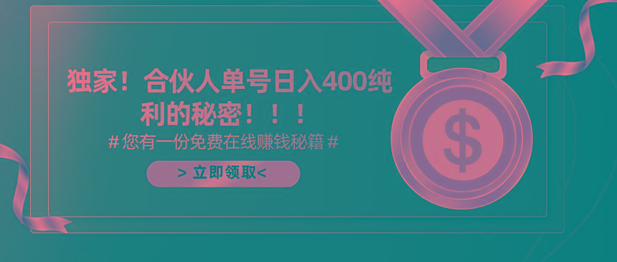 (10028期)合伙人广告撸金最新玩法，每天单号400纯利-菜菜网创
