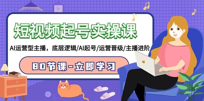 (9470期)短视频起号实操课，AI运营型主播，底层逻辑/AI起号/运营晋级/主播进阶/80节-菜菜网创