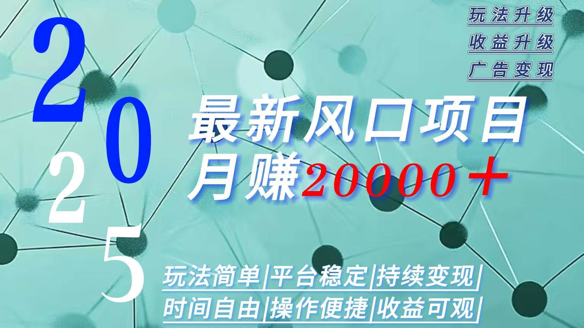 （15694期）2025广告赛道新风口-月赚2W＋玩法简单，时间自由-菜菜网创