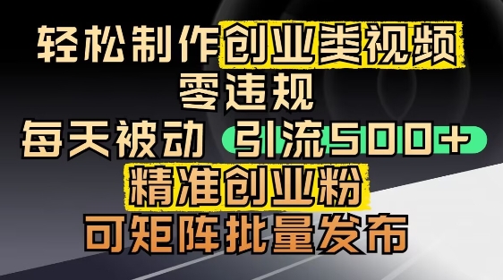 抖音引流创业粉，几分钟一个视频，非常暴力，小白直接可上手操作-菜菜网创
