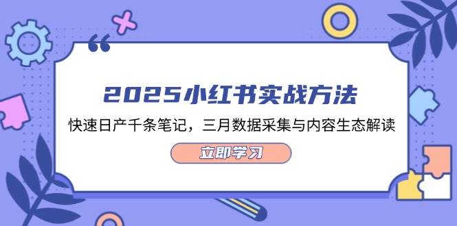 2025小红书实战方法，快速日产千条笔记，三月数据采集与内容生态解读-菜菜网创