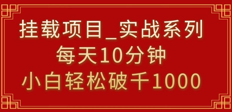 挂载项目，小白轻松破1000，每天10分钟，实战系列保姆级教程【揭秘】-菜菜网创
