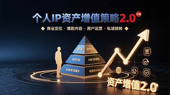 （15653期）个人IP资产增值策略2.0 拆解商业定位/爆款内容/用户运营/私域销转四大模块-菜菜网创