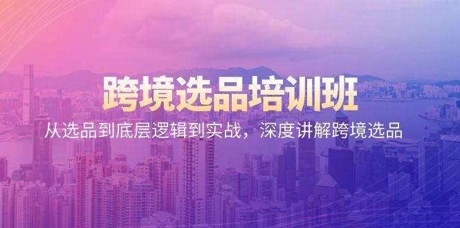 跨境选品培训班：从选品到底层逻辑到实战，深度讲解跨境选品-菜菜网创