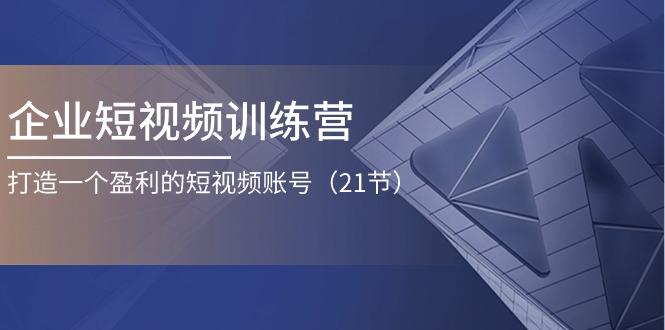企业短视频训练营：打造一个盈利的短视频账号(21节-菜菜网创