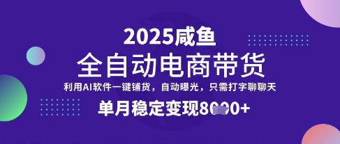 全网首发【闲鱼全自动电商带货】三年磨一剑，一朝露锋芒，单月稳定变现8k+【揭秘】-菜菜网创