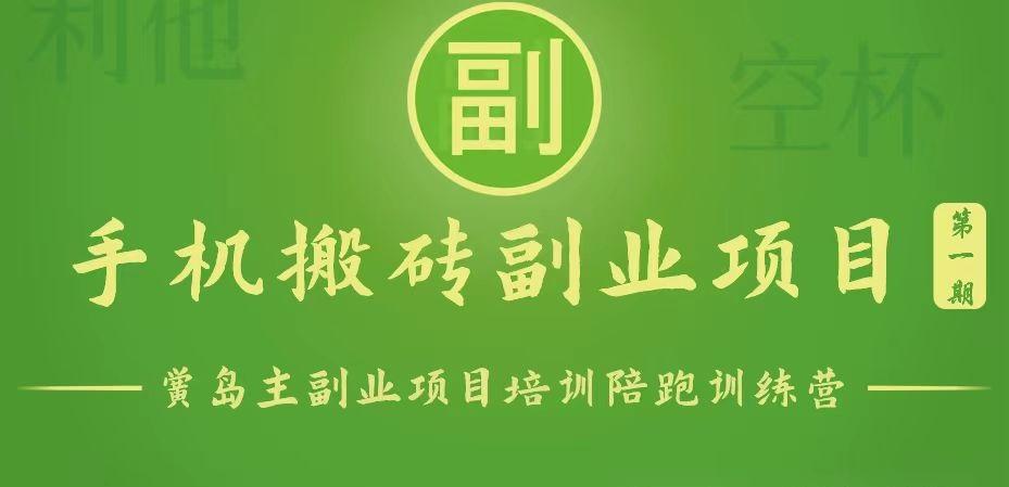 手机搬砖小副业项目训练营1.0，能用手机做的简单小副业-菜菜网创