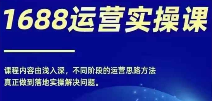 1688实操运营课，零基础学会1688实操运营，电商年入百万不是梦-菜菜网创