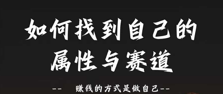 赛道和属性2.0：如何找到自己的属性与赛道，赚钱的方式是做自己-菜菜网创