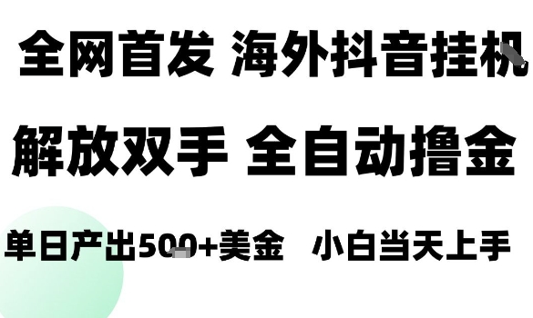 海外抖音无人直播，单日产出1.5k+，长期稳定，新手可玩，无脑操作【揭秘】-菜菜网创