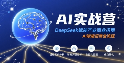 AI实战营：DeepSeek赋能产业商业招商，AI赋能招商全流程-菜菜网创