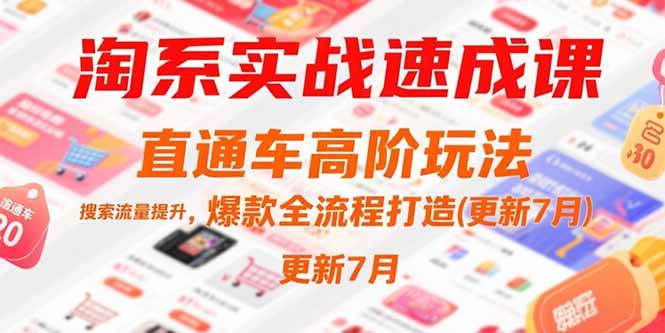 （15374期）淘系实战速成课，直通车高阶玩法，搜索流量提升，爆款全流程打造(更新7月)-菜菜网创